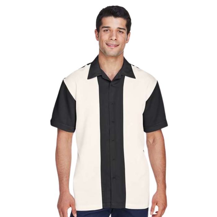 Harriton Men’s Two-Tone Camp Shirt – M575