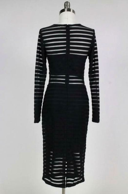 Limitless Shadow Striped Midi Dress