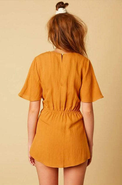 Falling For You Mustard Romper