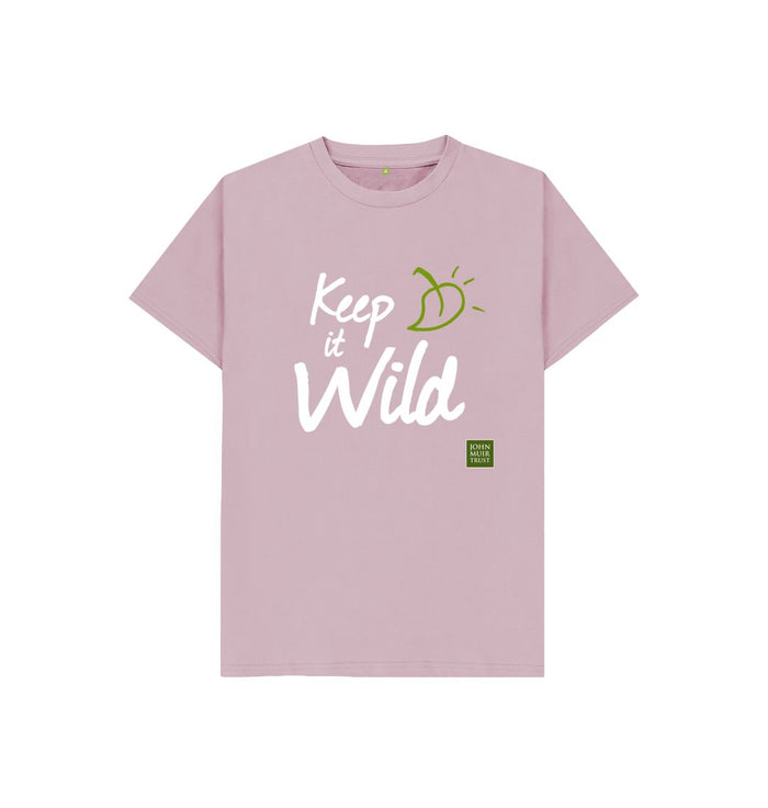 Mauve Keep it Wild Kid's T-shirt - Leaf