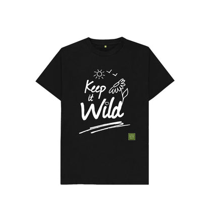 Black Keep it Wild Kid's T-shirt - Sun