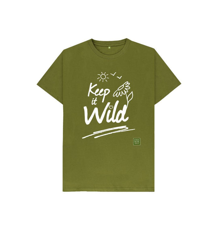 Moss Green Keep it Wild Kid's T-shirt - Sun