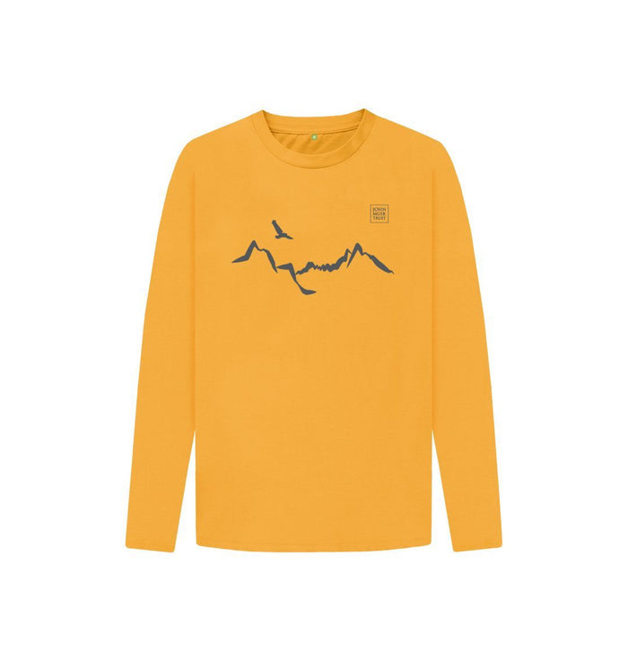Mustard Ladhar Bheinn Kid's long sleeve T-shirt - Granite Grey