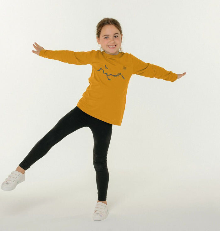 Ladhar Bheinn Kid's long sleeve T-shirt - Granite Grey