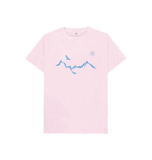 Pink Ladhar Bheinn Kid's T-shirt - Glacier Blue