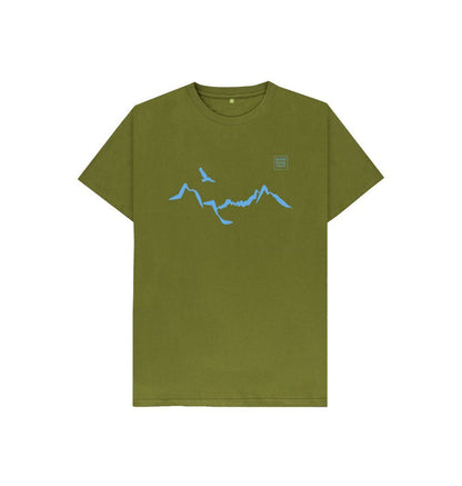 Moss Green Ladhar Bheinn Kid's T-shirt - Glacier Blue