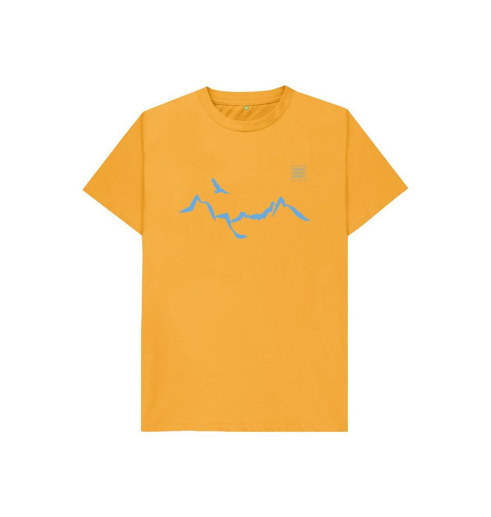 Mustard Ladhar Bheinn Kid's T-shirt - Glacier Blue