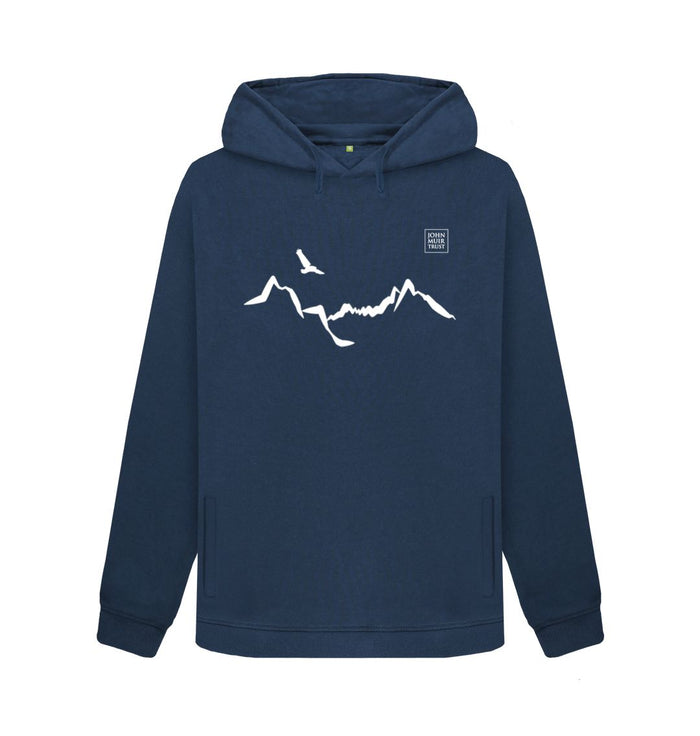 Navy Blue Ladhar Bheinn Women's hoody (White)