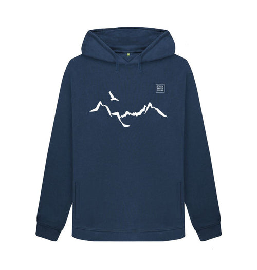 Navy Blue Ladhar Bheinn Women's hoody (White)