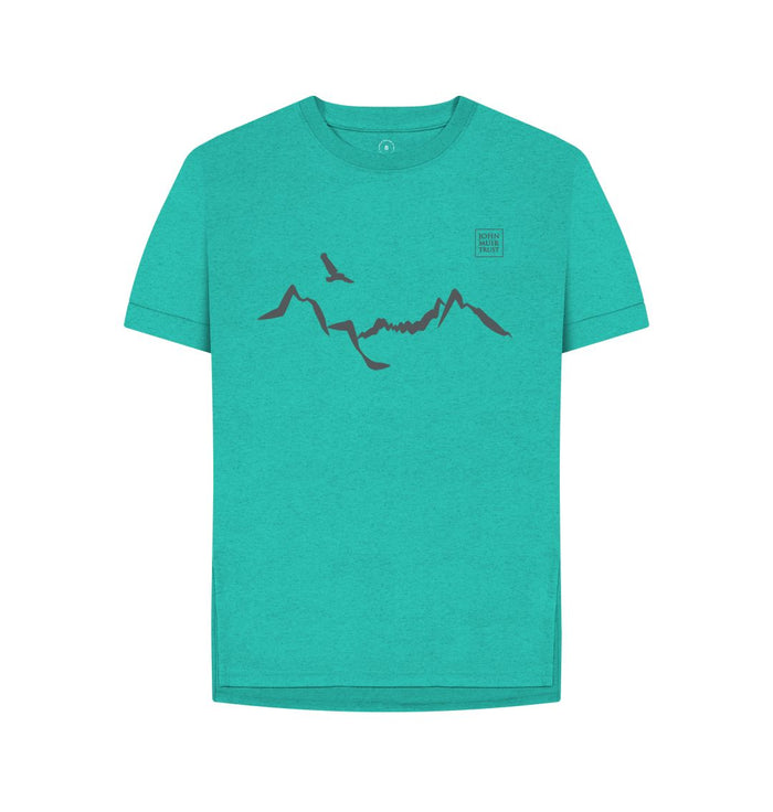 Seagrass Green Ladhar Bheinn Women's T-shirt (Granite Grey)