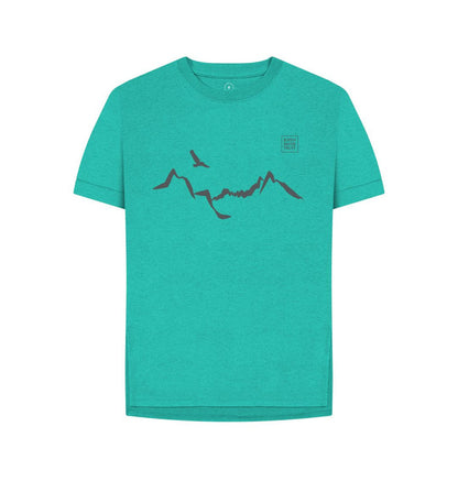 Seagrass Green Ladhar Bheinn Women's T-shirt (Granite Grey)