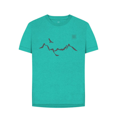 Seagrass Green Ladhar Bheinn Women's T-shirt (Granite Grey)