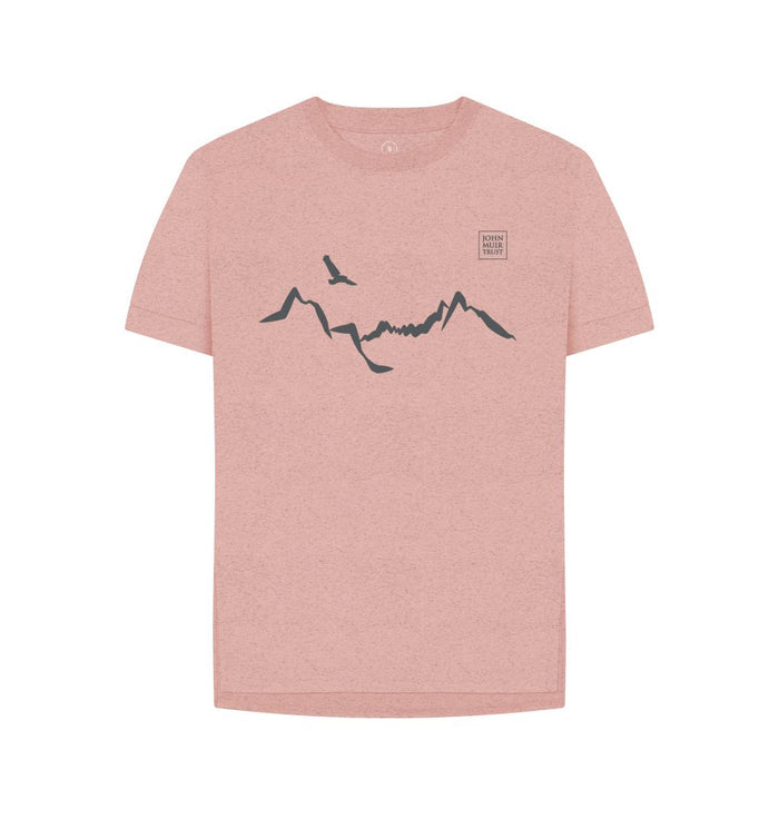 Sunset Pink Ladhar Bheinn Women's T-shirt (Granite Grey)