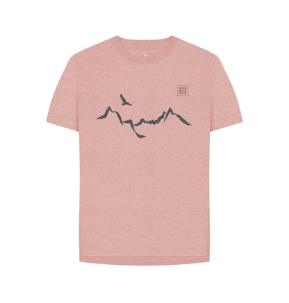 Sunset Pink Ladhar Bheinn Women's T-shirt (Granite Grey)