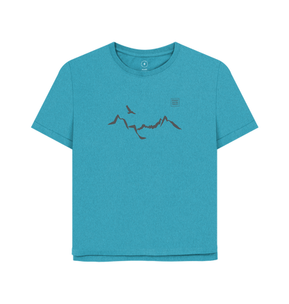 Ocean Blue Printed T-shirt Front