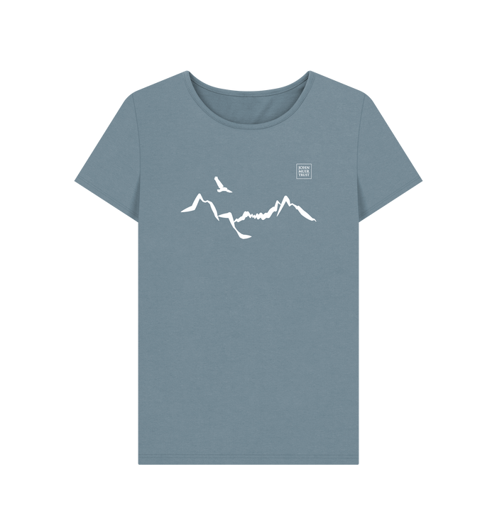Stone Blue Printed T-shirt Front
