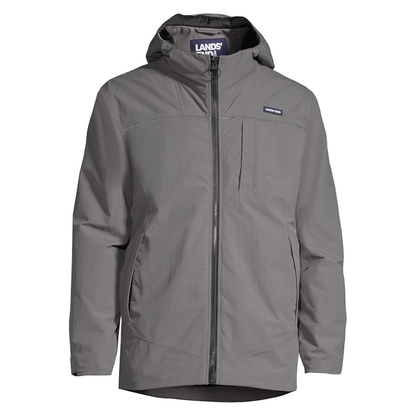 Lands’ End Men’s Squall Hooded Jacket – 519264 – Arctic Gray