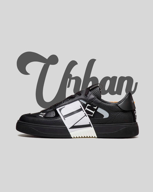 Valentino Low-Top Calfskin Black and White