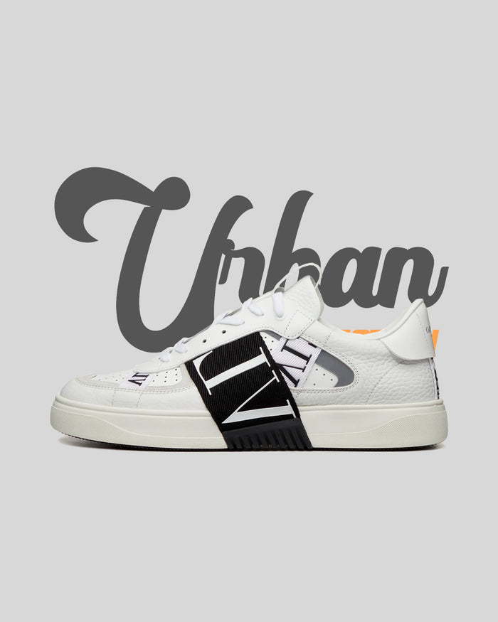 Valentino Low-Top Calfskin White and Black