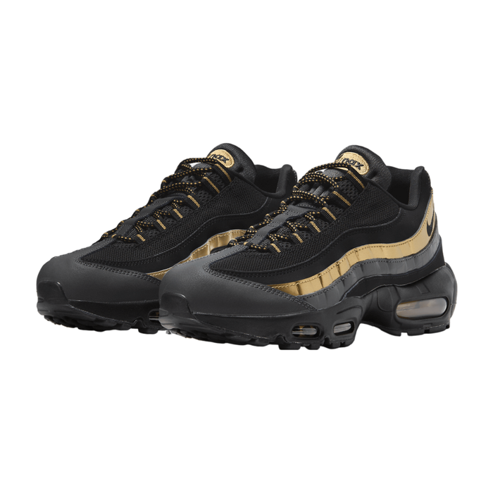 Nike Men's Air Max 95 Premium Shoes – Black/Metallic Gold 538416-007