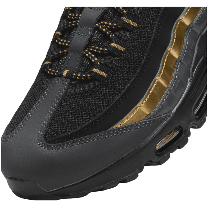 Nike Men's Air Max 95 Premium Shoes – Black/Metallic Gold 538416-007