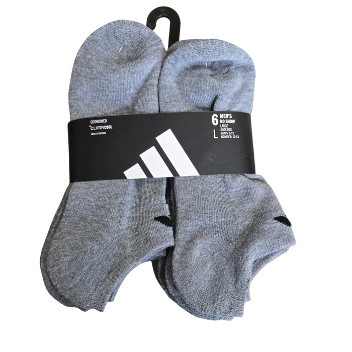 adidas Men’s Climacool Low Cut Socks – Heather Grey KL2842