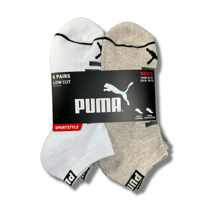 Puma Men’s Low-Cut No-Show Socks – 6-Pair Multicolor