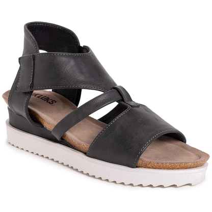 Muk Luks Women’s Pitch Soprano Sandal Grey Wedge Platform – 1200117-020