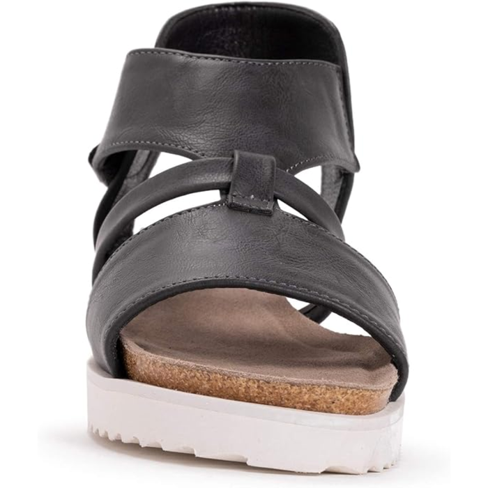Muk Luks Women’s Pitch Soprano Sandal Grey Wedge Platform – 1200117-020