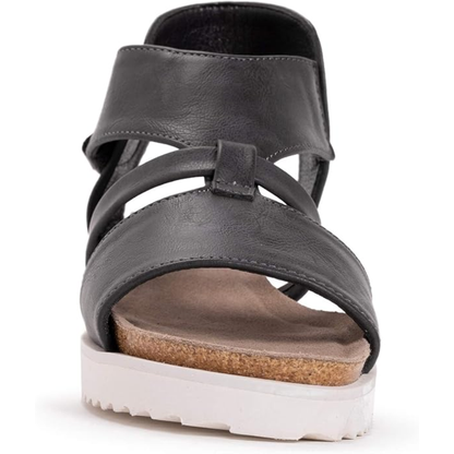 Muk Luks Women’s Pitch Soprano Sandal Grey Wedge Platform – 1200117-020
