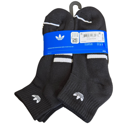 Adidas Originals Women’s 3-Stripes Ankle Socks 6 Pairs – Black