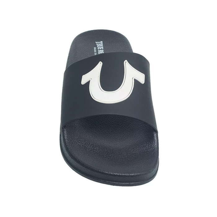 True Religion Men’s 112 Logo Slides Black