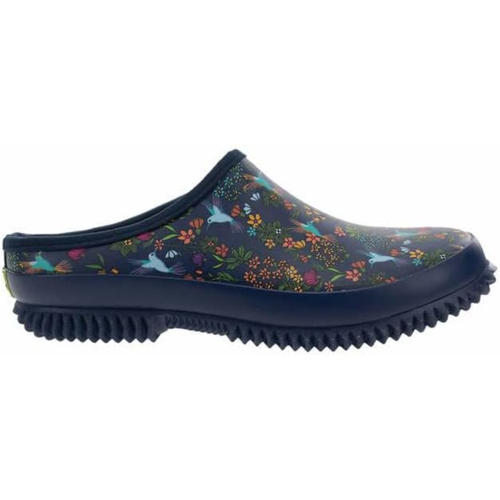 Women’s Waterproof Slip-On Garden Clog Hummingbird – Navy Blue