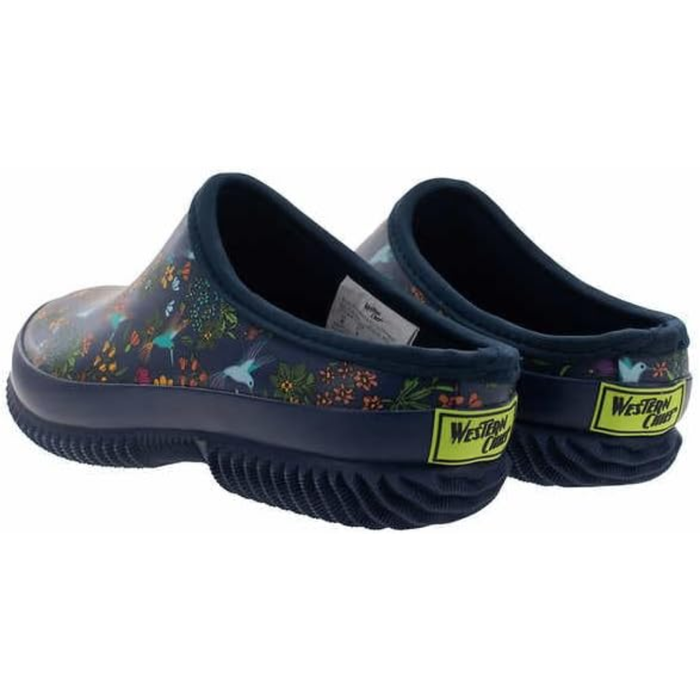 Women’s Waterproof Slip-On Garden Clog Hummingbird – Navy Blue